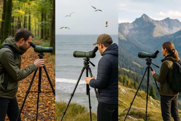 Einsatzgebiete für Spektiv bei der Vogelbeobachtung Spektiv für die Vogelbeobachtung im Wald, an der Küste und im Gebirge