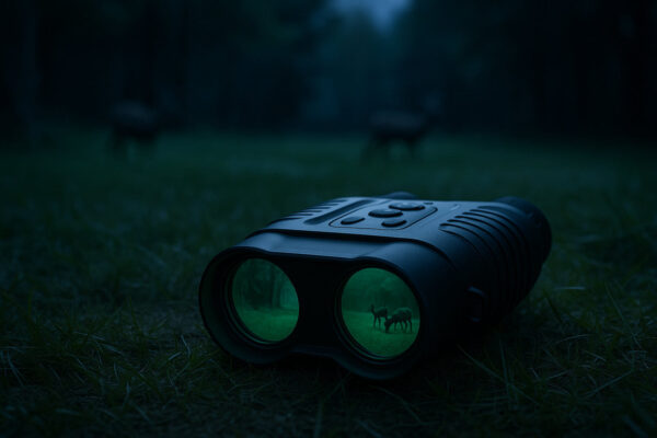 Nachtsicht-Fernglas bei nächtlicher Tierbeobachtung im Wald